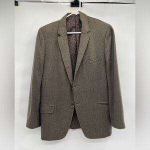 Princeton custom tailors brown suit jacket size L